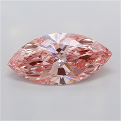 Picture of Lab Grown Diamond 1.52 Carats, Marquise with  Cut, Fancy Vivid Pink Color, VVS2 Clarity and Certified by IGI