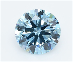 Picture of Lab Grown Diamond 1.92 Carats, Round with Ideal Cut, Fancy Vivid Blue Color, VVS1 Clarity and Certified by IGI