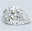 Diamante Natural 2.71 quilates, De pera , Color F, claridad VS2 y certificado GIA
