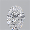 Natural Diamond 0.75 Carats, Oval with  Cut, D Color, SI2 Clarity and Certified by GIA