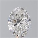 Natural Diamond 1.51 Carats, Oval with  Cut, G Color, SI1 Clarity and Certified by GIA