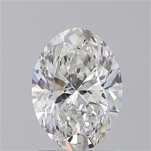 Picture of Natural Diamond 1.51 Carats, Oval with  Cut, G Color, SI1 Clarity and Certified by GIA