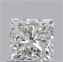 Natural Diamond 0.90 Carats, Princess with  Cut, J Color, VS1 Clarity and Certified by GIA