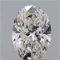 Natural Diamond 0.54 Carats, Oval with  Cut, H Color, VVS1 Clarity and Certified by GIA
