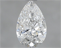 Natural Diamond 0.55 Carats, Pear with  Cut, E Color, VS1 Clarity and Certified by GIA