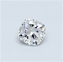 Natural Diamond 0.40 Carats, Cushion with  Cut, D Color, SI1 Clarity and Certified by GIA