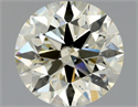 Natural Diamond 1.00 Carats, Round with Very Good Cut, L Color, SI2 Clarity and Certified by HRD