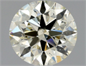 Natural Diamond 1.00 Carats, Round with Very Good Cut, L Color, SI2 Clarity and Certified by HRD