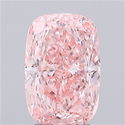 Picture of Lab Grown Diamond 3.70 Carats, CUSHION MODIFIED with  Cut, Fancy Vivid Pink Color, VVS2 Clarity and Certified by IGI