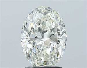 Picture of Natural Diamond 1.70 Carats, Oval with  Cut, J Color, VS2 Clarity and Certified by GIA