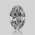 Natural Diamond 0.40 Carats, Oval with  Cut, D Color, VS2 Clarity and Certified by GIA