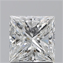 Natural Diamond 1.50 Carats, Princess with  Cut, G Color, SI2 Clarity and Certified by GIA