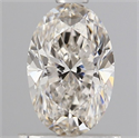 Natural Diamond 0.90 Carats, Oval with  Cut, I Color, VVS2 Clarity and Certified by GIA