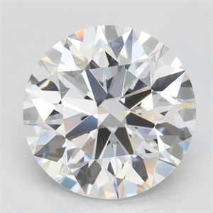 Picture of Lab Grown Diamond 3.04 Carats, Round with Ideal Cut, D Color, IF Clarity and Certified by IGI