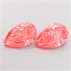 Picture of Lab Grown Diamond 3.50 Carats, Pear with  Cut, Fancy Vivid Pink Color, VS1 Clarity and Certified by IGI
