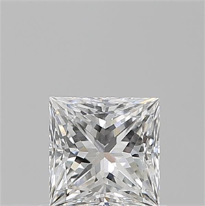 Picture of Natural Diamond 0.72 Carats, Princess with  Cut, E Color, SI1 Clarity and Certified by GIA