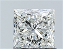 Natural Diamond 1.01 Carats, Princess with  Cut, H Color, VS1 Clarity and Certified by GIA
