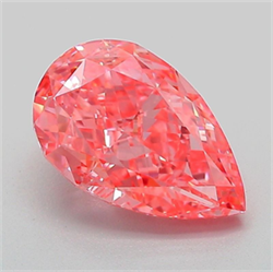 Picture of Lab Grown Diamond 2.16 Carats, Pear with  Cut, Fancy Vivid Pink Color, VVS2 Clarity and Certified by IGI