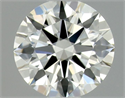 Natural Diamond 0.54 Carats, Round with Excellent Cut, J Color, IF Clarity and Certified by GIA