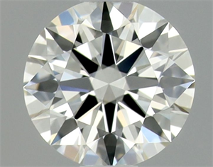 Picture of Natural Diamond 0.54 Carats, Round with Excellent Cut, J Color, IF Clarity and Certified by GIA