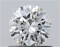 Natural Diamond 0.60 Carats, Round with Excellent Cut, E Color, VVS1 Clarity and Certified by GIA