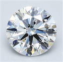 Natural Diamond 2.01 Carats, Round with Excellent Cut, D Color, SI1 Clarity and Certified by GIA