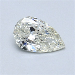 Picture of Natural Diamond 0.50 Carats, Pear with  Cut, J Color, SI1 Clarity and Certified by GIA