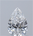 Natural Diamond 0.50 Carats, Pear with  Cut, D Color, VVS2 Clarity and Certified by GIA