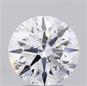 Lab Grown Diamond 2.72 Carats, Round with Excellent Cut, E Color, VVS2 Clarity and Certified by GIA