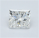 Natural Diamond 1.01 Carats, Princess with  Cut, F Color, VS2 Clarity and Certified by GIA