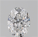 Natural Diamond 0.50 Carats, Oval with  Cut, D Color, IF Clarity and Certified by GIA