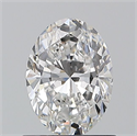 Natural Diamond 0.90 Carats, Oval with  Cut, F Color, SI1 Clarity and Certified by GIA