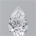 Natural Diamond 0.50 Carats, Pear with  Cut, D Color, VS2 Clarity and Certified by GIA