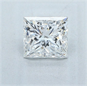 Natural Diamond 0.90 Carats, Princess with  Cut, E Color, SI2 Clarity and Certified by GIA
