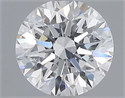 Lab Grown Diamond 1.08 Carats, Round with Excellent Cut, D Color, VVS2 Clarity and Certified by IGI
