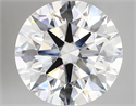 Lab Grown Diamond 5.28 Carats, Round with Ideal Cut, D Color, VVS2 Clarity and Certified by IGI