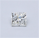 Natural Diamond 0.40 Carats, Princess with  Cut, F Color, IF Clarity and Certified by GIA