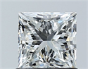 Natural Diamond 1.01 Carats, Princess with  Cut, H Color, VS1 Clarity and Certified by GIA