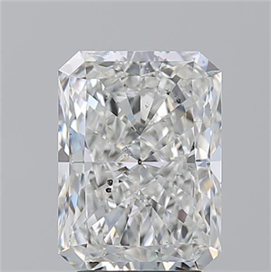 Picture of Natural Diamond 3.50 Carats, Radiant with  Cut, F Color, SI2 Clarity and Certified by GIA