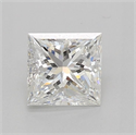 Natural Diamond 0.72 Carats, Princess with  Cut, F Color, VVS1 Clarity and Certified by GIA