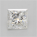 Natural Diamond 0.72 Carats, Princess with  Cut, F Color, VVS1 Clarity and Certified by GIA