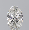 Natural Diamond 1.50 Carats, Oval with  Cut, H Color, SI2 Clarity and Certified by GIA