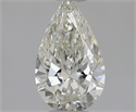 Natural Diamond 0.70 Carats, Pear with  Cut, I Color, VVS1 Clarity and Certified by GIA