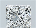 Natural Diamond 1.01 Carats, Princess with  Cut, H Color, VS1 Clarity and Certified by GIA