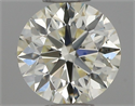 Natural Diamond 0.42 Carats, Round with Excellent Cut, J Color, VS2 Clarity and Certified by IGI