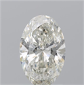 Natural Diamond 1.70 Carats, Oval with  Cut, J Color, SI2 Clarity and Certified by GIA