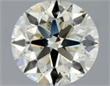 Natural Diamond 1.50 Carats, Round with Excellent Cut, L Color, VS1 Clarity and Certified by HRD