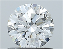 Natural Diamond 0.75 Carats, Round with Excellent Cut, F Color, VVS2 Clarity and Certified by GIA