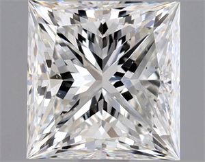 Picture of Natural Diamond 1.01 Carats, Princess with  Cut, G Color, SI1 Clarity and Certified by GIA