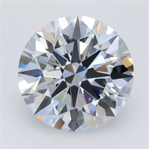 Picture of Lab Grown Diamond 4.36 Carats, Round with Ideal Cut, F Color, VVS1 Clarity and Certified by IGI